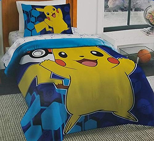 Kids Warehouse Pokémon Pikachu Yellow & Blue Comforter (Twin)