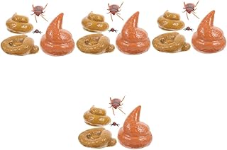 Abaodam 4 Conjuntos De Fezes Simuladas Modelos De Cocô Nojento Cocô Realista Cocô Artificial Cocô De Cachorro Falso Pequenos Brinquedos Cocô Falso Cocô De Aparência Real Presente De