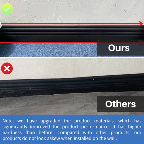 Coukiu Flexible Wall Base Moulding Trim, Peel And Stick Rubber Baseboard Molding, 4 Inch X 16.4 Feet Self-Adhesive Vinyl Wall Base Cove Base (Grey) #TOP3