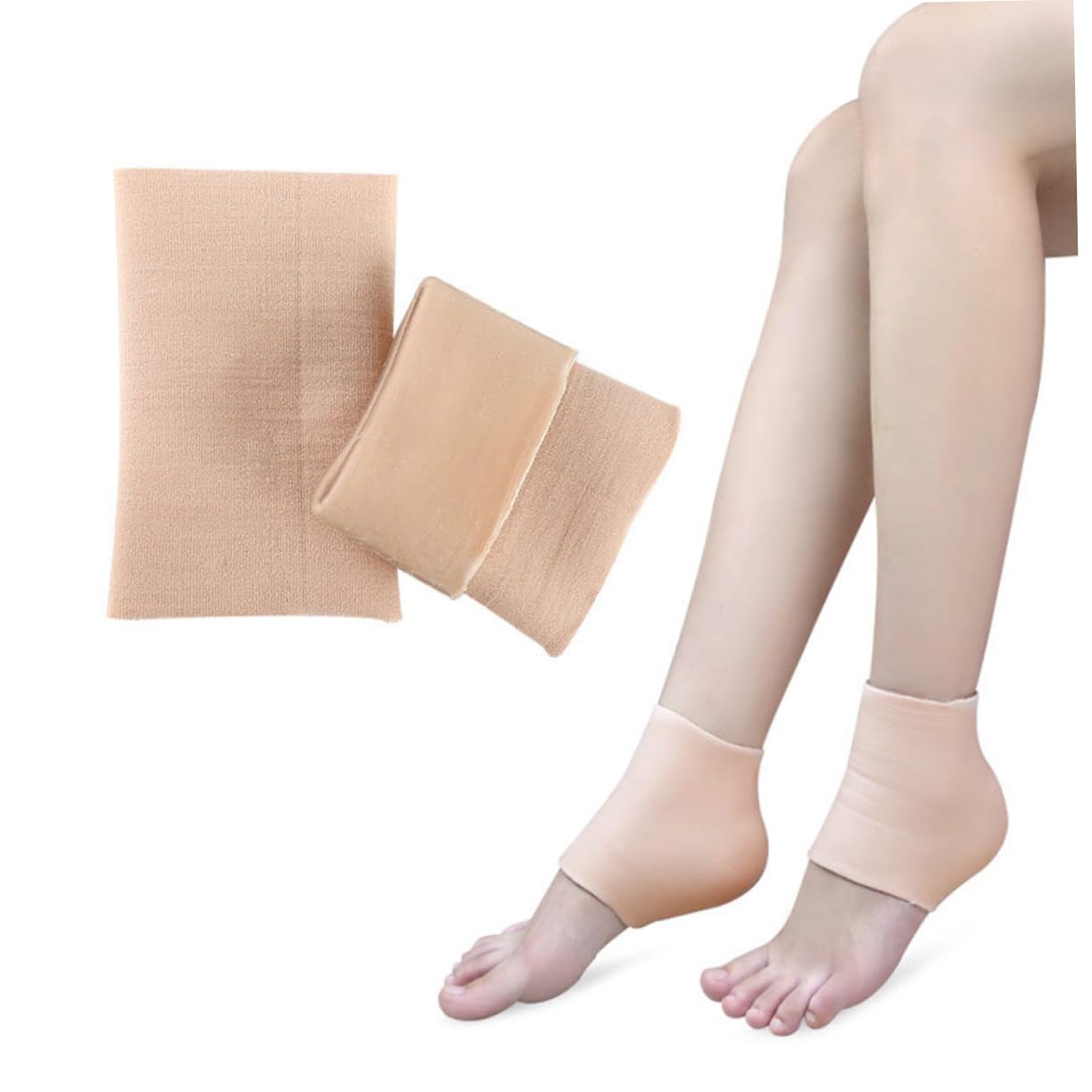 Gogogmee Heel Moisturizing Socks Dry Feel Socks Comfortable Foot Protectors for Cracked Heels