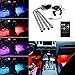 BRTLX Striscia Led Interni per Auto con 4 x 18 LEDs RGB,Suona la Funzione Attivata,Vari Colori Controllo Telecomando Luci abitacolo auto 12V per Decorative Interne