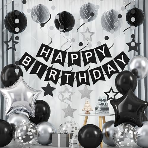 Bannière Happy Birthday et ballons pour illuminer votre soirée d'anniversaire entre amis