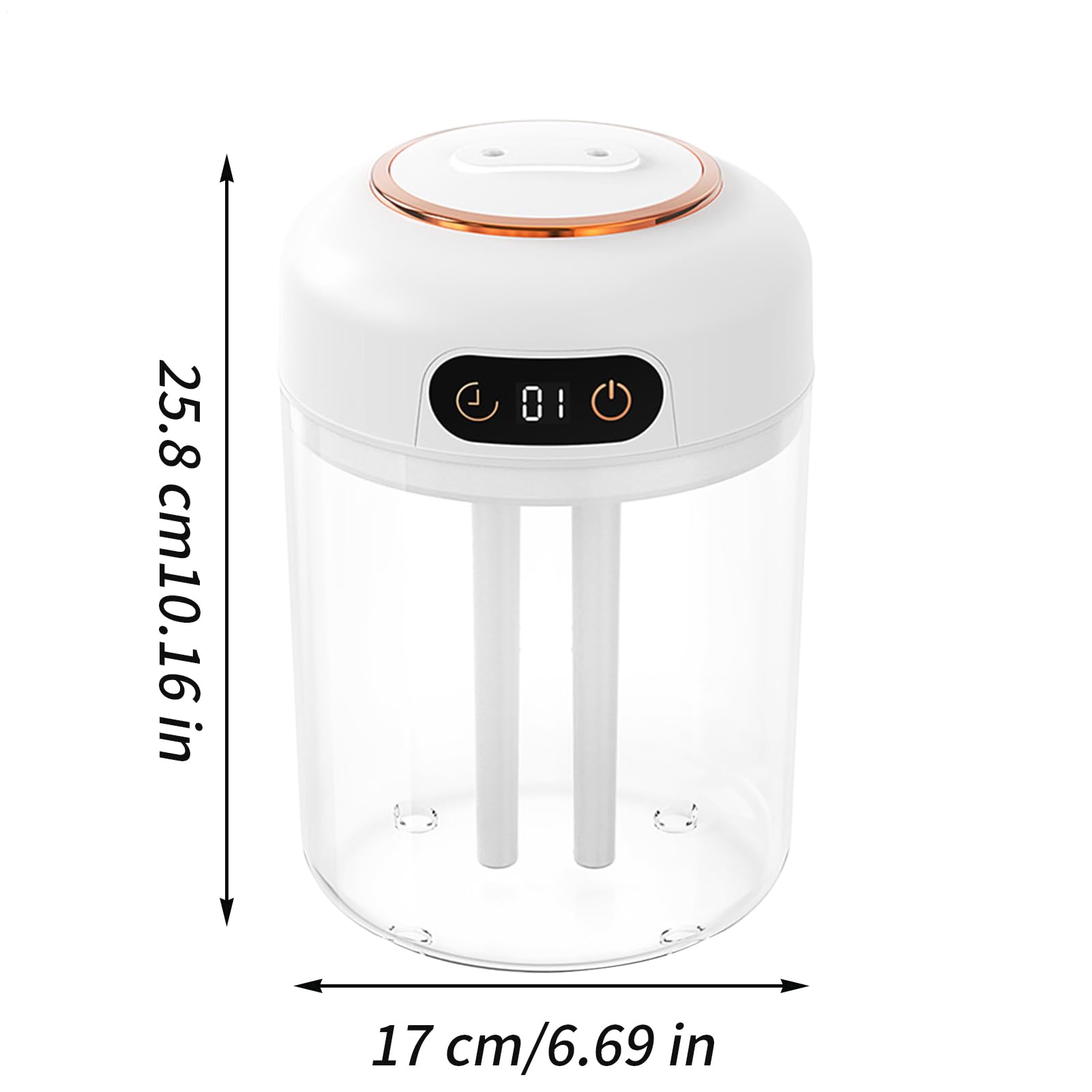 Nawilżacz z podwójną mgiełką - Oczyszczacz powietrza z podwójną mgiełką i ładowaniem USB - Wielofunkcyjne ładowanie USB do domu, sypialni, studia, jogi