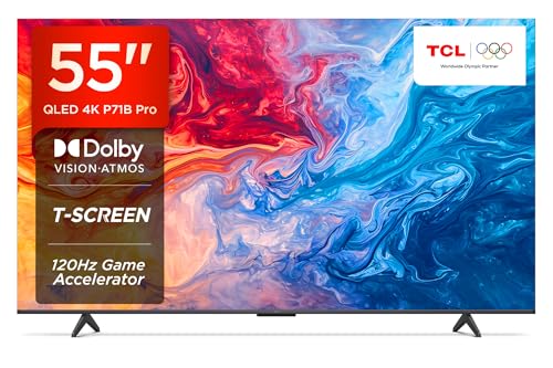 Image of TCL 139 cm (55 inches) 4K Ultra HD Smart QLED Google TV 55P71B Pro (Black)