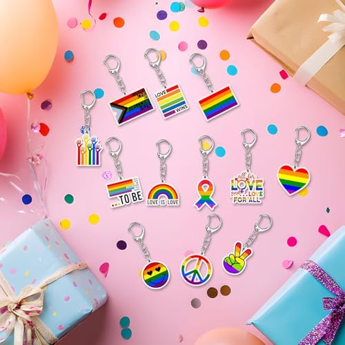 Image of Denylo pro Gay Pride Rainbow Keychain Pride Month LGBT Accessories Gift Jewelry Gifts for LGBT