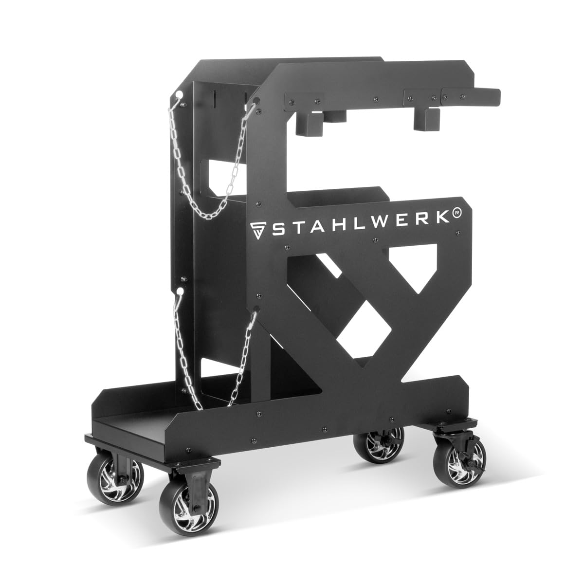 STAHLWERK carro de soldadura para máquinas de soldadura 1,5 mm espesor de material, cortadora de plasma y accesorios, soporte para mangueras y cable incluido