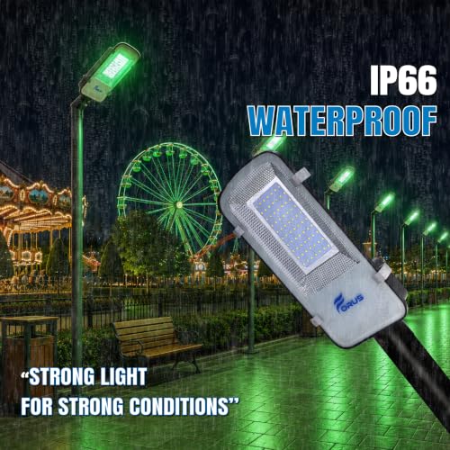 Image of Forus 120W Green Street Light Outdoor LED IP66 Waterproof Decorative Focus Lamp for Road Garden Events Security Terrace Landscape Pathway Building Festival Stage Party Celebration Lighting - 1 Pc