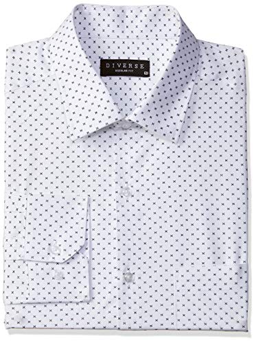 Image of Diverse Men's Cotton Printed Full Sleeve Regular Formal Shirt