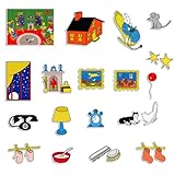 Thryvomniq Good Night Moon Selt Board Story Sets 17 Pcs Felt Pieces Toddler Interactive Games Preschool Storytelling Learning Activities Felt Toys