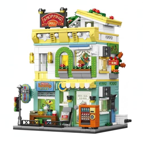 Image of SKY LINE OCEAN Supermarket Street Scene Building Block Set (745+ PCS) - Mini Mall City Model DIY Kit for Adults & Teens 14+, Creative Construction Toy | 5 Year Structural Warranty