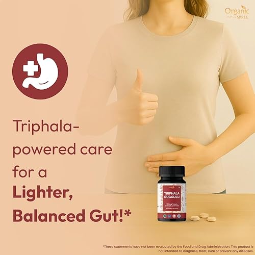 Miniatura 3 de Triphala Guggulu 120 tabletas - Apoya la salud intestinal y el apoyo digestivo* - Formulación ayurvédica - Certificado y vegetariano (1)