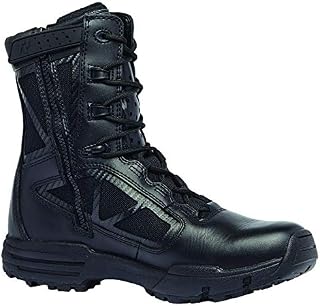 TACTICAL RESEARCH TR Men's TR Chrome TR918Z 8” Hot Weather Side-Zip Boot, Black
