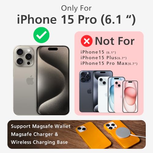Étui protection iPhone 15 Pro MagSafe alto CLOP fini les rayures sur le cuir