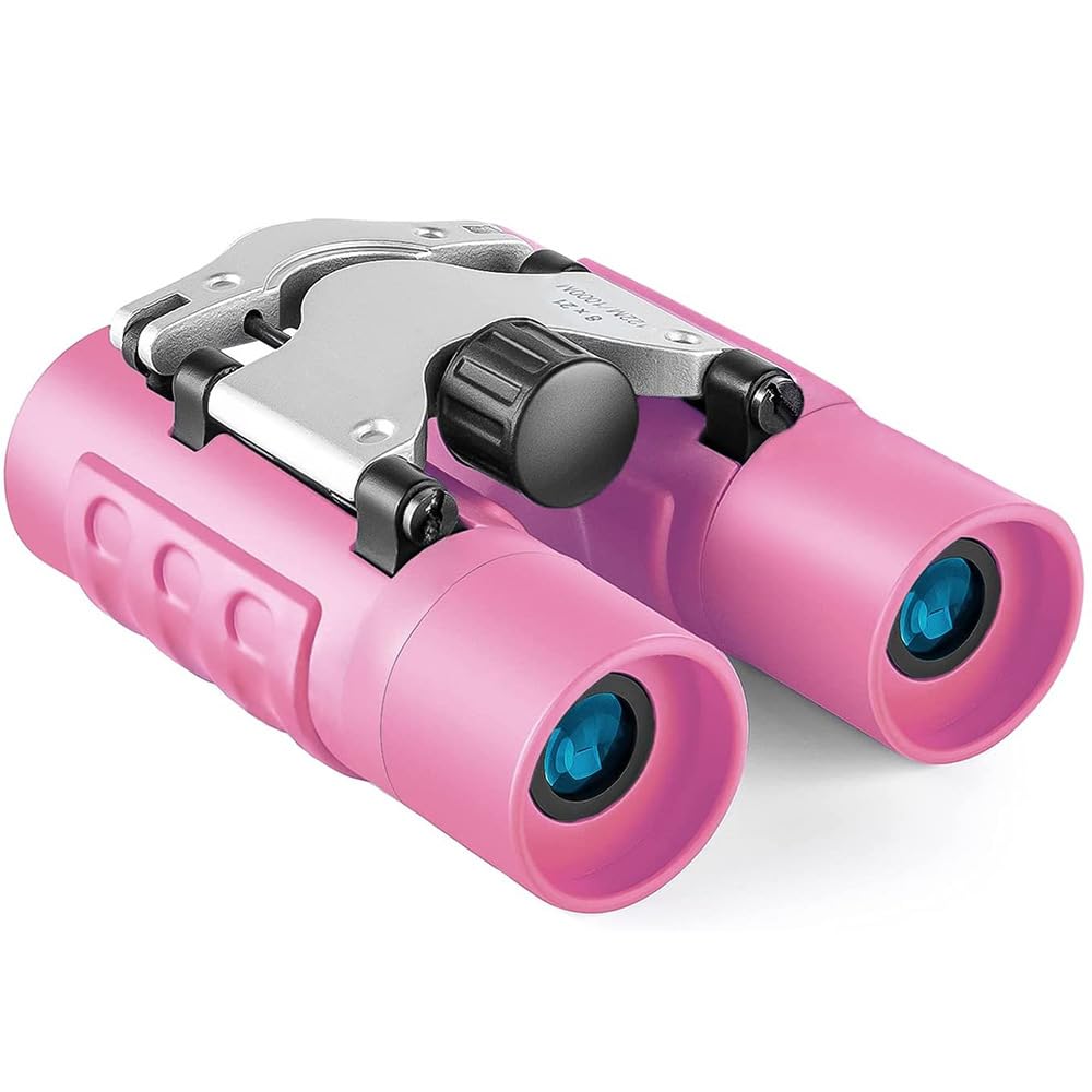 CEENDA Binoculars Children's Sightseeing Telescope 8X21 Multicolor Optional HD Concert Low Light Night Vision Bird Watching Camping (Pink)