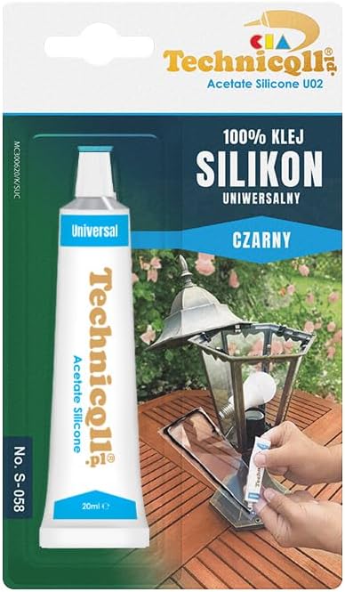 Black Silicone Adhesive Glue 20Ml Universal