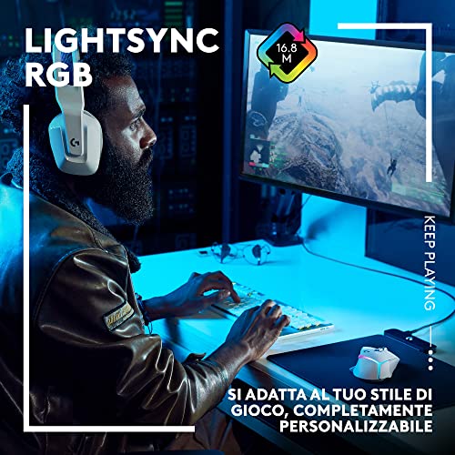 G502 X PLUS Mouse Gaming Wireless LIGHTSPEED RGB - Mouse Ottico con Switch Ibridi LIGHTFORCE, LIGHTSYNC RGB, Sensore per Gaming HERO 25K, Compatibile con PC - macOS/Windows - Bianco - Mouse gaming - Immagine 5