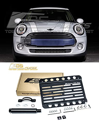Extreme Online Store Replacement for 2014-2021 Mini Cooper Hatchback F56 MK3 Cooper/Cooper S | EOS Plate Version 1 Front Bumper Tow Hook License
