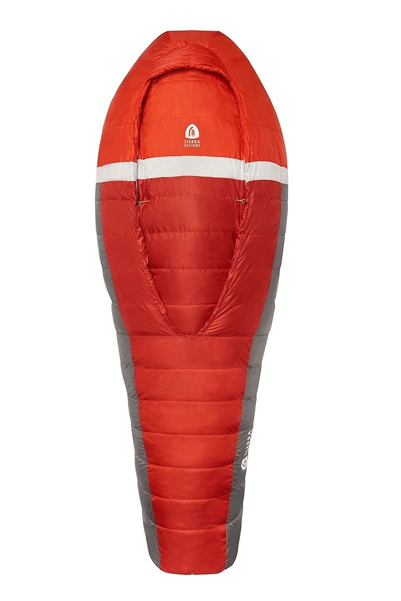 Sierra Designs Backcountry Bed 20 Degree Sleeping Bag with 650 Fill Dridown - Lightweight Zipperless Down Sleeping Bag for Camping & Backpacking -Men, Women & 2 Person