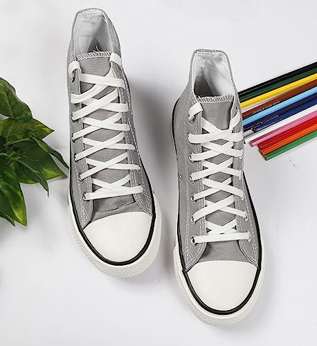 Image of MOZAFIA Men's High-Top Canvas Sneakers - Stylish, Comfortable Lace-Up Casual Shoes, Durable Fashion Streetwear Kicks.