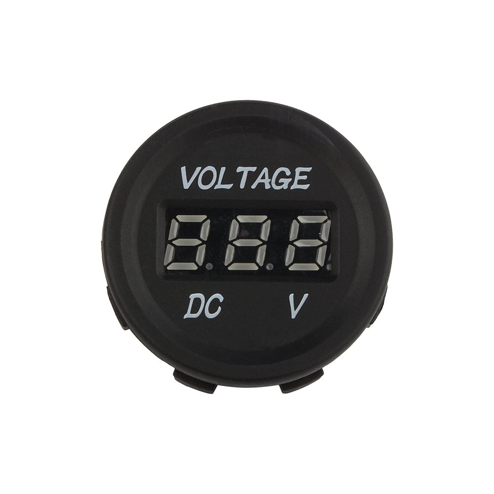 Aramox Woltomierz, samochód motocykl LED DC cyfrowy wyświetlacz woltomierz wodoodporny ZY 12V-24V