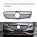 REAMIC ABS Parrilla Delantera Estilo Diamante De Parrilla Adecuado para Mercedes A Clase W176 A180 A200 A260 A45 2016-2018 Sin Emblema,Black