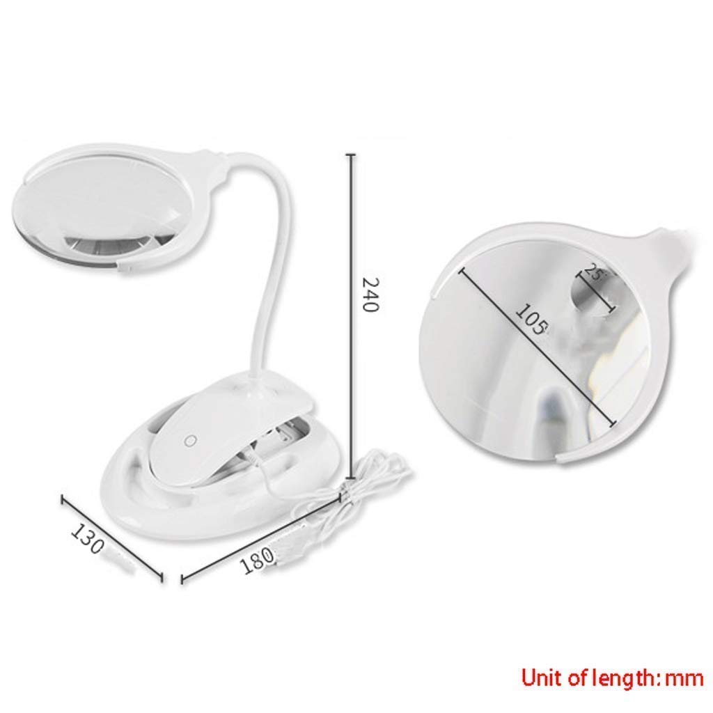 Lente D'Ingrandimento Da Tavolo Con Clip Ricarica Usb Con Luci A Led Alta Lettura Per Ufficio Per Studenti Per Bambini Anziani Lampada Per Telefono Cellulare Per Riparazione Di Pulizia Elettronica