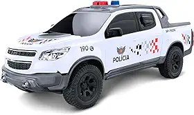 Carro de Polícia Caminhonete S10 da PM 35cm que Abre Caçamba