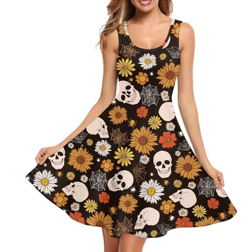 Image of TOADDITDO Womens Summer Sleeveless Tank Dress with 2 Side Pockets XS-4XL Plus Size