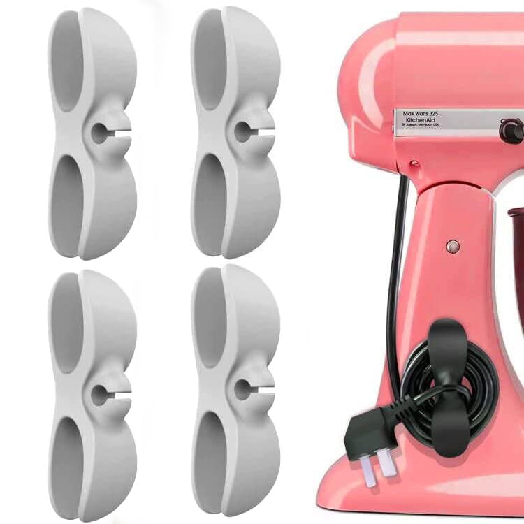Cord Organiser for Appliance - Kitchen Appliance Cord Organiser Stick On, Cord Wrapper Winder Holder for Appliance, Adhesive Cord Keeper for Blender Mixer, Coffee Maker, Air Fryer(Grey) (B0D2NNF8HS) Amazon Price History, Amazon Price Tracker