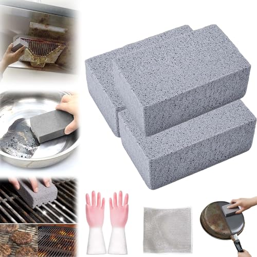 Piedra de puntuación para limpieza de horno, ladrillo de limpieza resistente, limpia poderosamente anillos de agua dura, acumulación de calcio y manchas, adecuada para limpiar inodoros, bañeras,