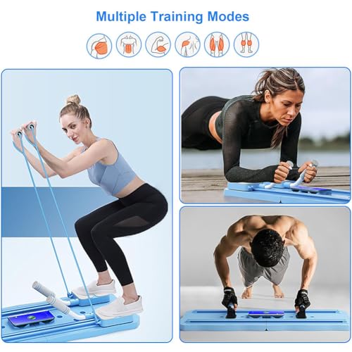 Planche de Pilates pliable avec rouleau abdominal et coudière - 2