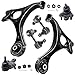 Detroit Axle - 1.8L Front End 12pc Suspension Kit for 2006-2011 Honda Civic 2007 2008 2009 2010, 2 Lower Control Arms, 2 Lower Ball Joints, 4 Inner & Outer Tie Rods, 2 Sway Bars, 2 Boots Replacement