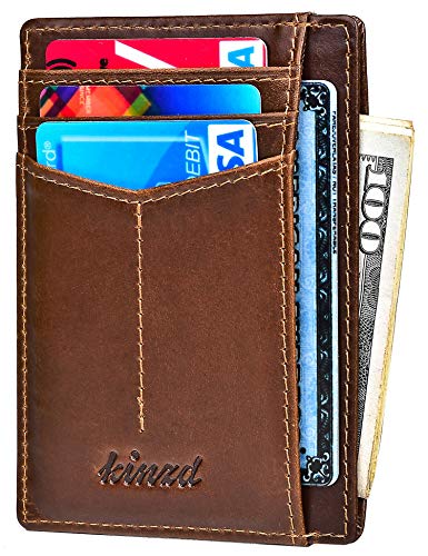 Slim Wallet RFID Front Pocket Wallet Minimalist Secure Thin Credit Card Holder