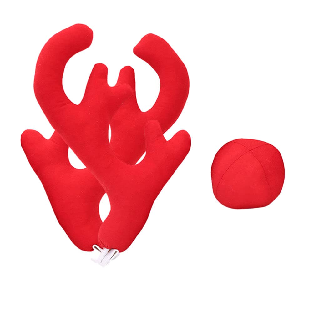PRETYZOOM 1set Christmas Car Antlers Decoration Reindeer Antlers Nose Festive Car Ornament for Holiday Cheer Christmas Decor Supplies for Auto Enthusiasts