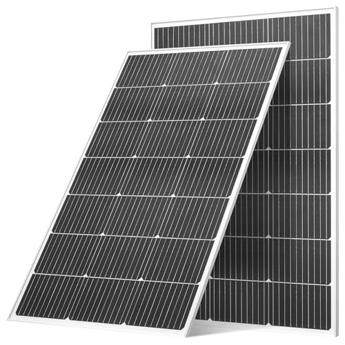 VEVOR 2PCS 100W Monocrystalline Solar Panels, 23% High-Efficiency Mono PV Module with Stable MC4 Output & Aluminum Frame, IP65 Waterproof Solar Panel for Car Boat RV Flat Rooftop Off-Grid Applications