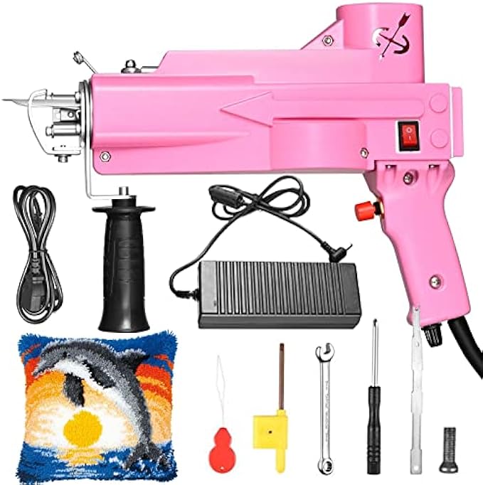 FancyBant Tufting Gun, Electric Carpet Rug Gun, Weaving Flocking Handheld Carpet Maker Gun