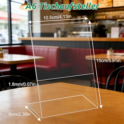 Expositor de mesa A6 Ohbien para proteger codigos QR de la suciedad en hosteleria 3
