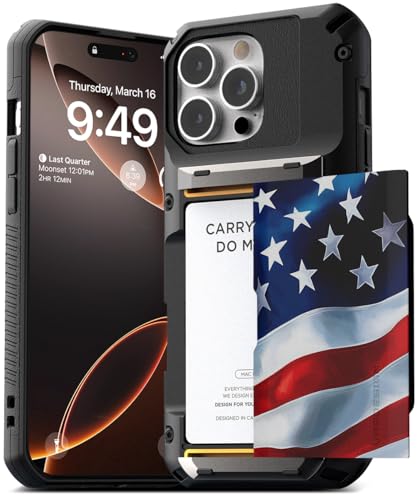 Étui porte-cartes pour iPhone 16 Pro Max coque robuste antichoc