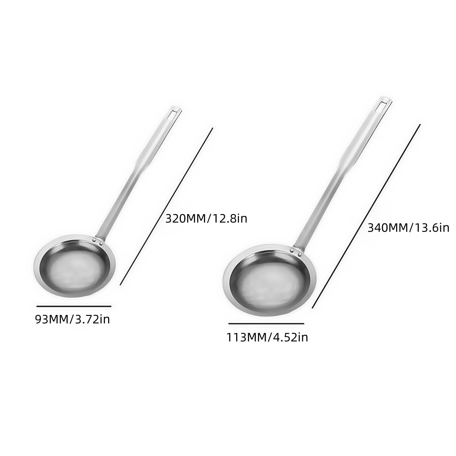 Fine Mesh Strainer,Stainless Steel Strainer Spoon Fine Mesh Strainer with Handle,Sieve Fine Mesh Colander Spoon Strainer Oil Filter Food Strainer Kitchen Gadget?2 Size