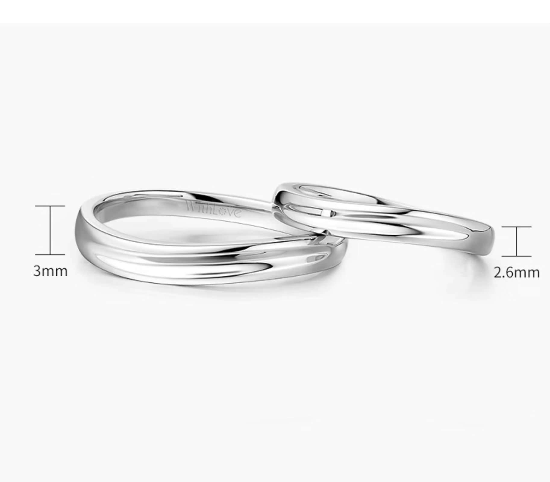 Pierścionek Fedina Białe Złoto Kobiety 18K 750, Okrągły Prosty Pierścionek Kobiecy Srebrny, Rozmiar 11 (51 mm)