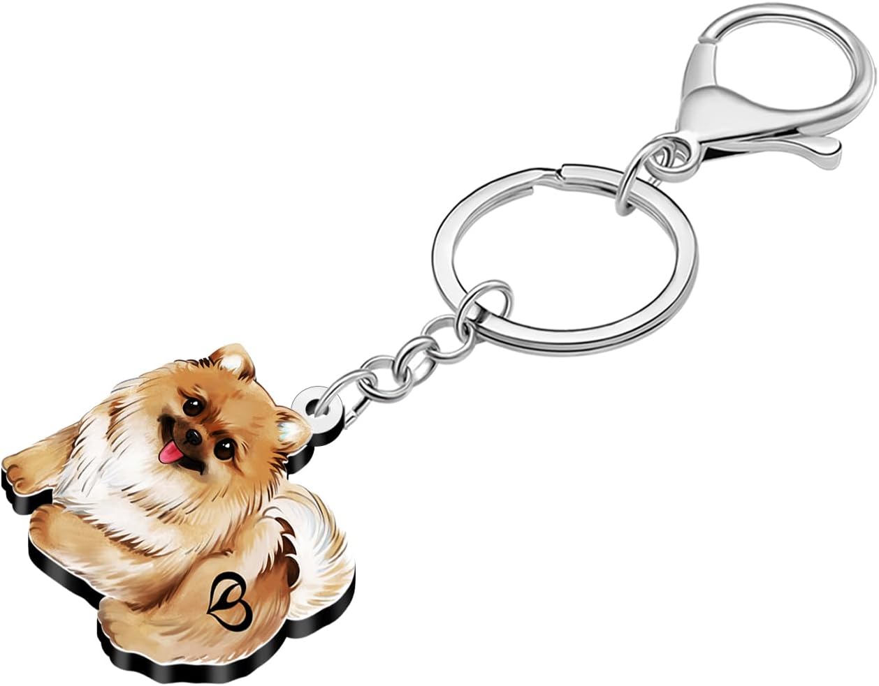 Acrylic Cute Dog Pets Keychain for Women Girls Kawaii Puppy Key ring Gifts for Purse Car Keys Dog Lovers image 5