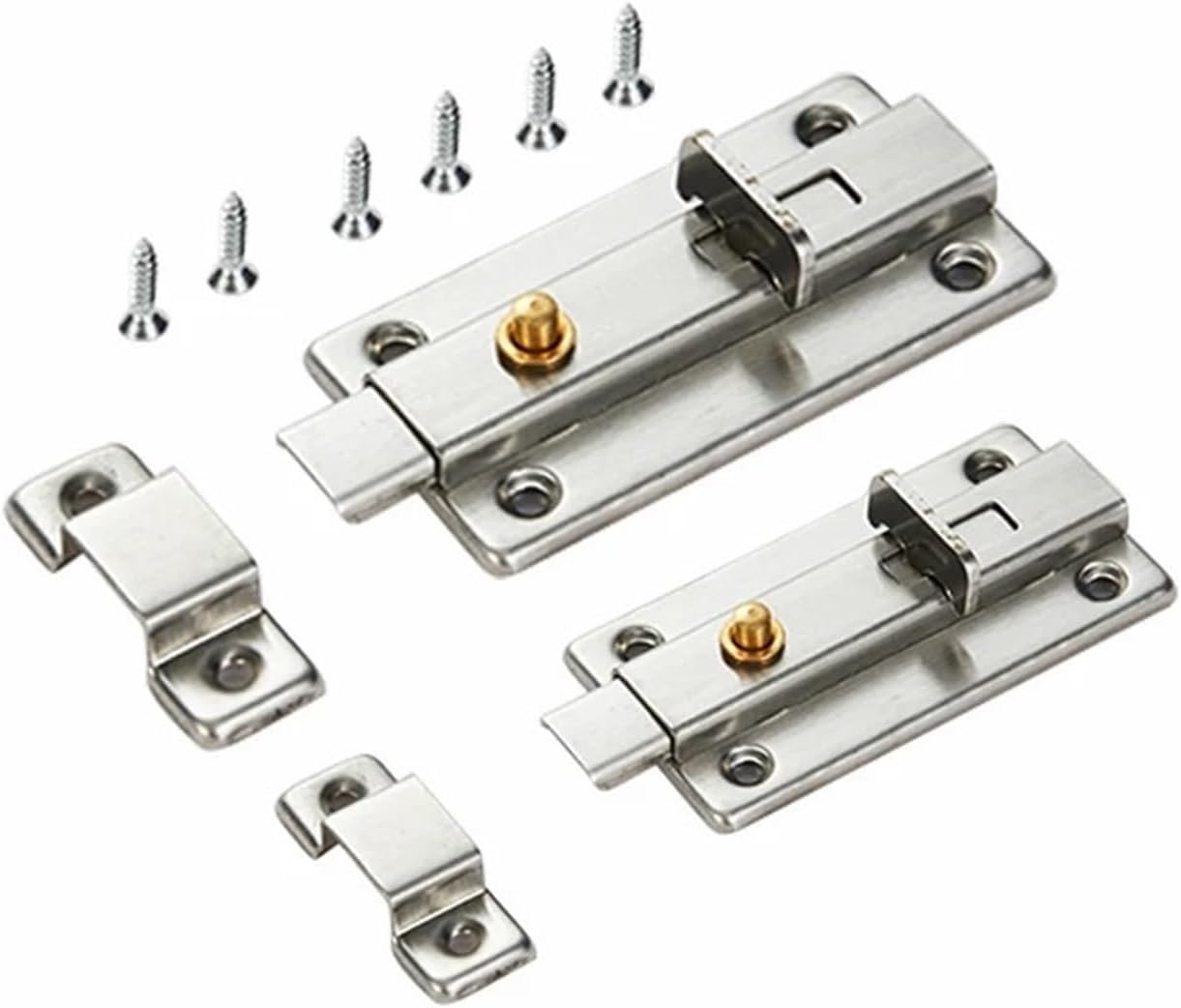 3/4inch Barrel Bolt Stainless Steel House Security Barrel Door Bolt Latch Home Gate Window Safety Hardware Door Bolt Lock Latch 1Pcs(4 inch)