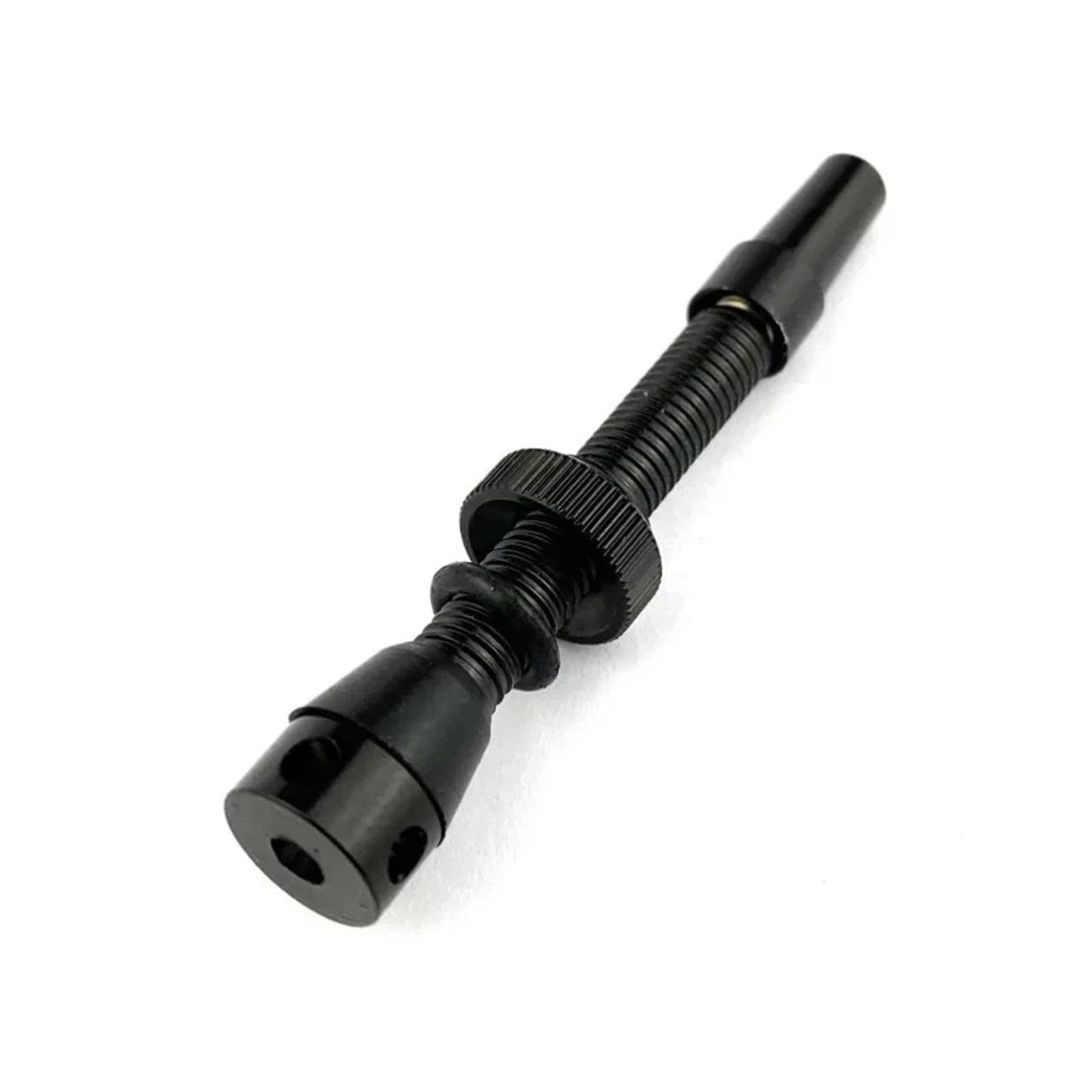 Valves tubeless en aluminium 44 mm avec conception anti-reflux style Presta pour jantes vélo Noir