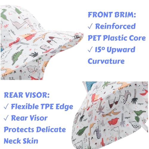 UPF 50+ Kids Sun Hat Adjustable Wide Brim - Toddler to Youth 2-9 Years Lightweight Foldable for Beach, Hiking, Swimming3