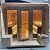 TaTalife Customize Square Barrel Outdoor Sauna Room, Traditional Wooden Steam Saunas, 220V HARVIA Electric Stove or Wood Burning Stove, 4-8 Person Canadian Red Cedar Wooden Sauna Kit (0-195 °F)