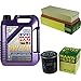 Produktbild QR-PARTS 69361522 Filter Set Inspektionspaket 5 Liter Liqui Moly Motoröl Leichtlauf High Tech 5W-40 MANN-FILTER Luftfilter Ölfilter