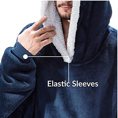 YFFS Unisex Hoodie Blanket Sweatshirt,Sherpa Giant Pullover with Large Front Pocket,Ultra Soft Sherpa Fleece Warm,Oversized Wearable Blanket Hoodie,TV-Blanket For (1)