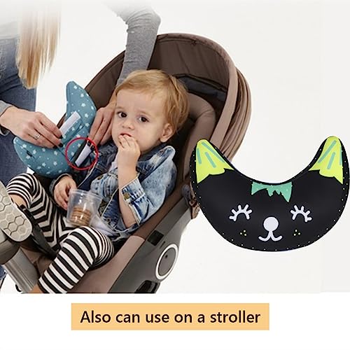 Image of Kids Car Seat Travel Neck Pillow Soft Neck Support Cushion Car Seat Belt Cover Cushion Pillow Car Seatbelt Shoulder Pad Head Neck Support Pillow Seat Strap Pillow for Car Airplane Pushchair Travel