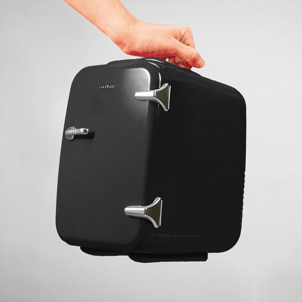Cecotec Bolero MiniCooling 4L Mini-Kühlschrank 12V-220V Auto Wohnwagen Kühl- Heizfunktion 5-65°C Havanna Black