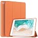 Soke New iPad 9.7 2018/2017 Case with Pencil Holder, Slim Fit iPad Case Trifold Stand with Shockproof Soft TPU Back Cover and Auto Sleep/Wake Function for iPad 9.7 inch 5th/6th Generation, Orange